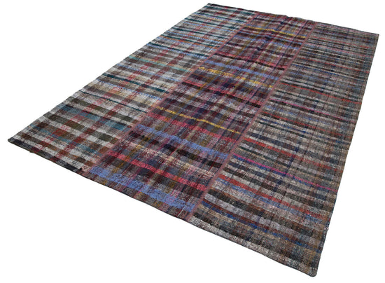 7x10 Multicolor Kilim Patchwork Rug - 30259