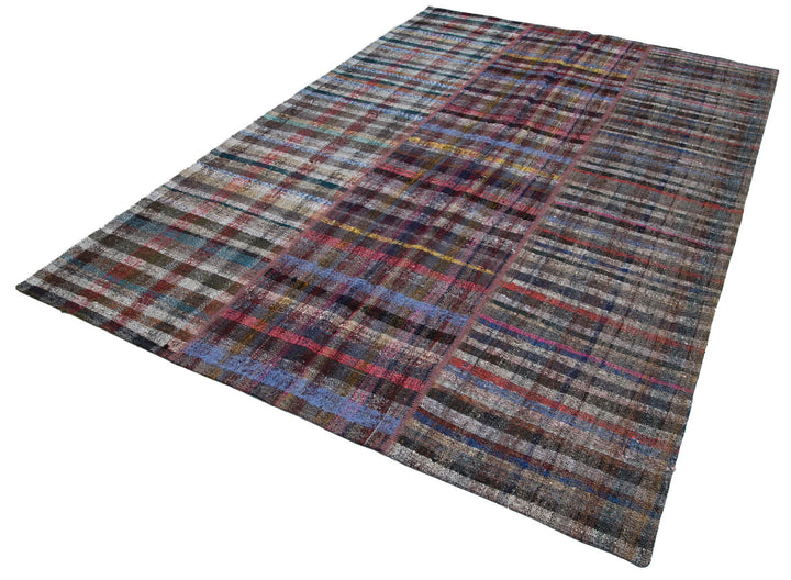 7x10 Multicolor Kilim Patchwork Rug - 30259