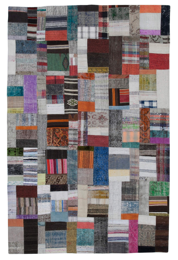 7x10 Multicolor Kilim Patchwork Rug - 30260