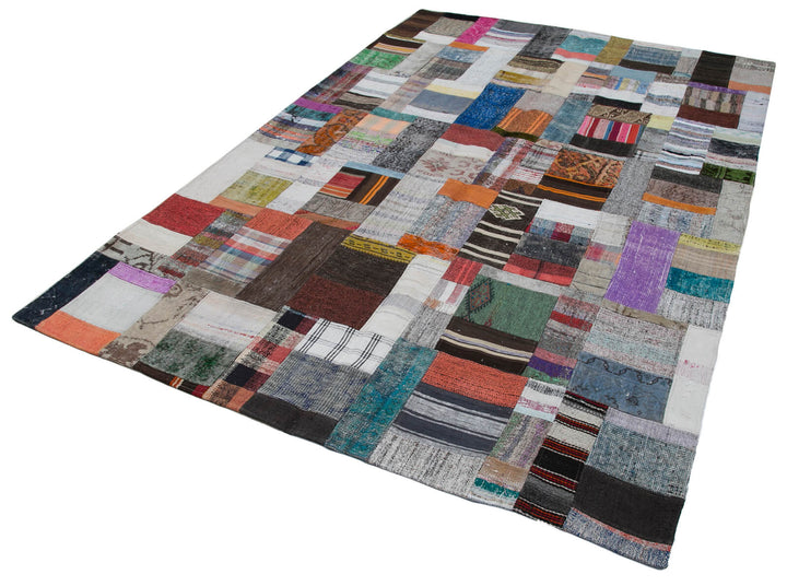 7x10 Multicolor Kilim Patchwork Rug - 30260