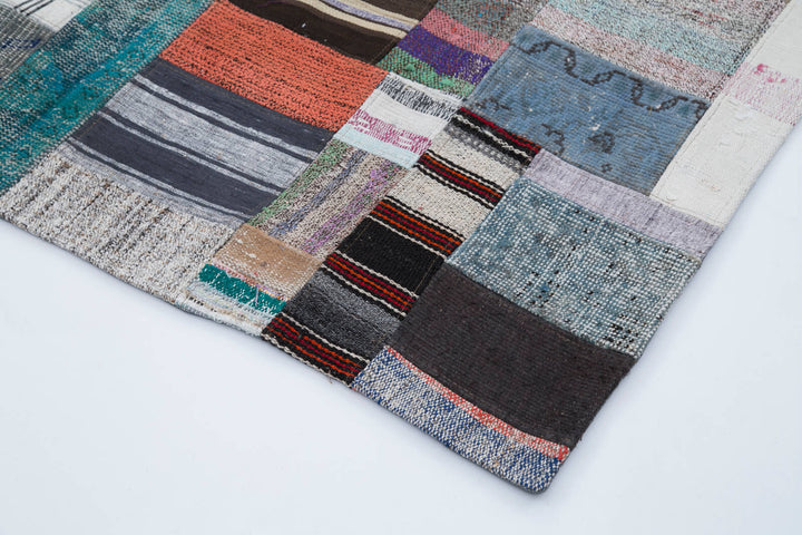 7x10 Multicolor Kilim Patchwork Rug - 30260