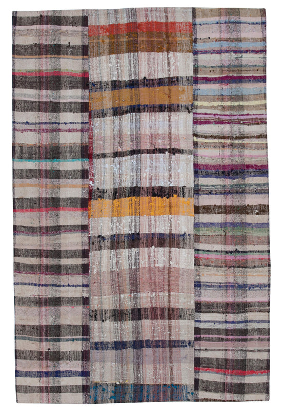 7x10 Multicolor Kilim Patchwork Rug - 30262