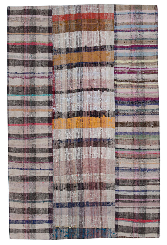 7x10 Multicolor Kilim Patchwork Rug - 30262
