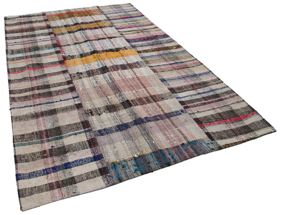 7x10 Multicolor Kilim Patchwork Rug - 30262