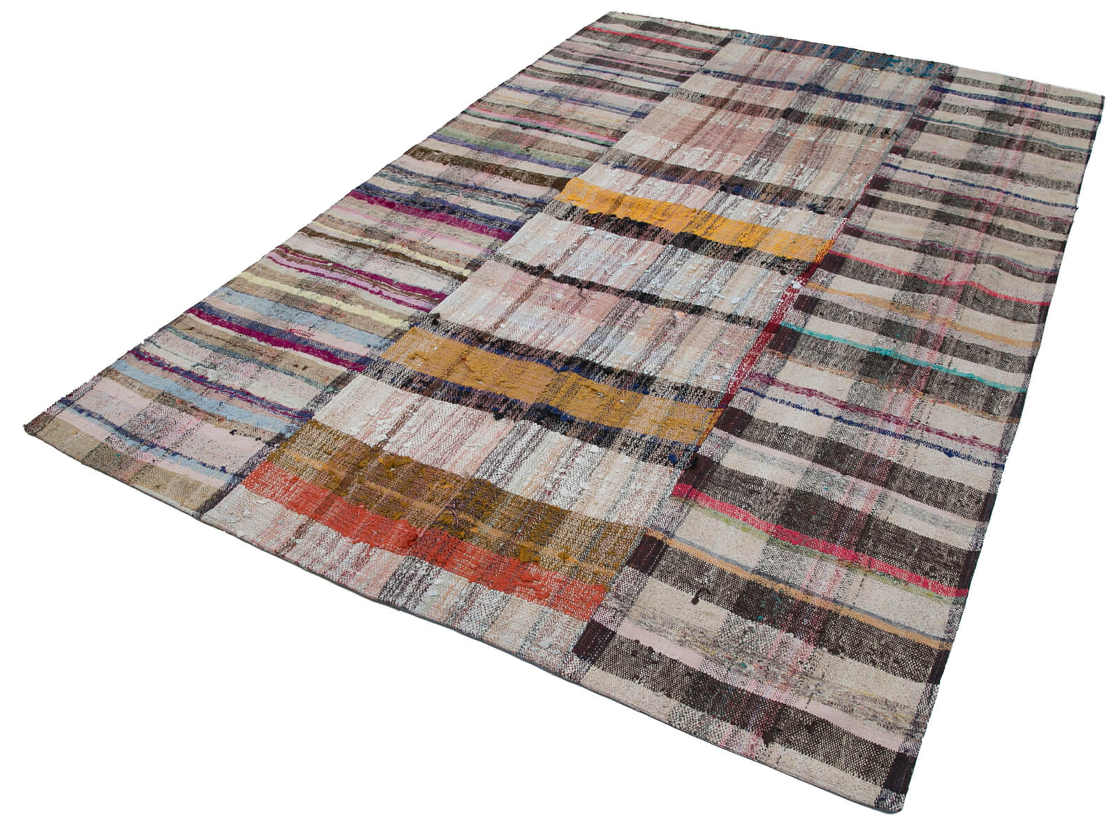 7x10 Multicolor Kilim Patchwork Rug - 30262