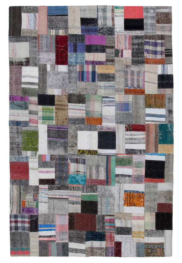 7x10 Multicolor Kilim Patchwork Rug - 30264