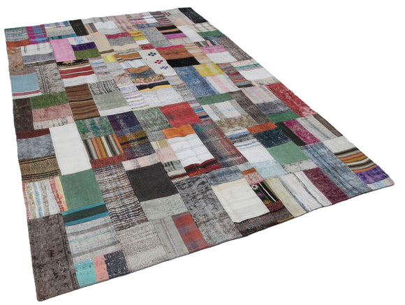 7x10 Multicolor Kilim Patchwork Rug - 30266