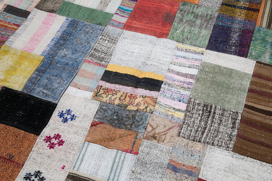7x10 Multicolor Kilim Patchwork Rug - 30266