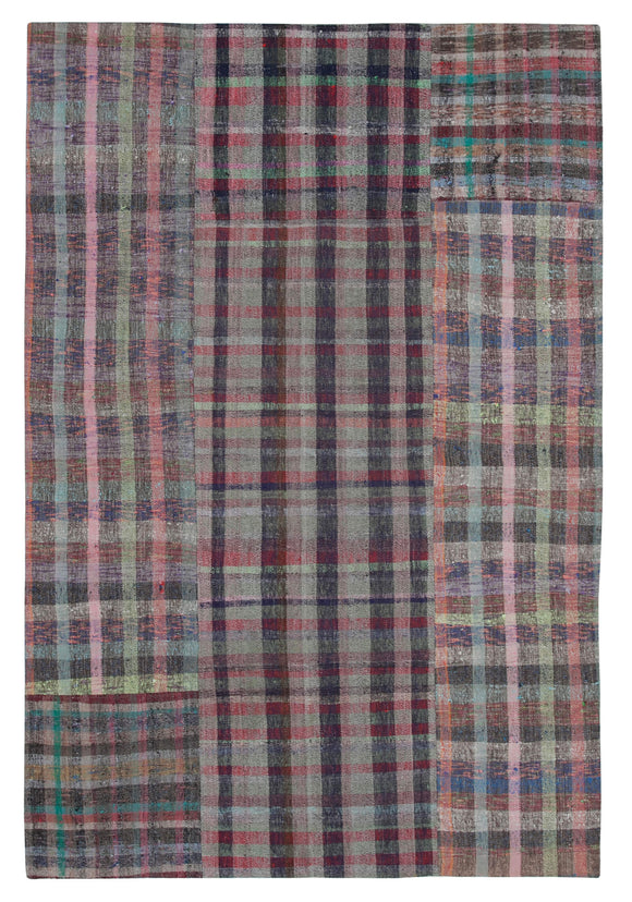 7x10 Multicolor Kilim Patchwork Rug - 30269