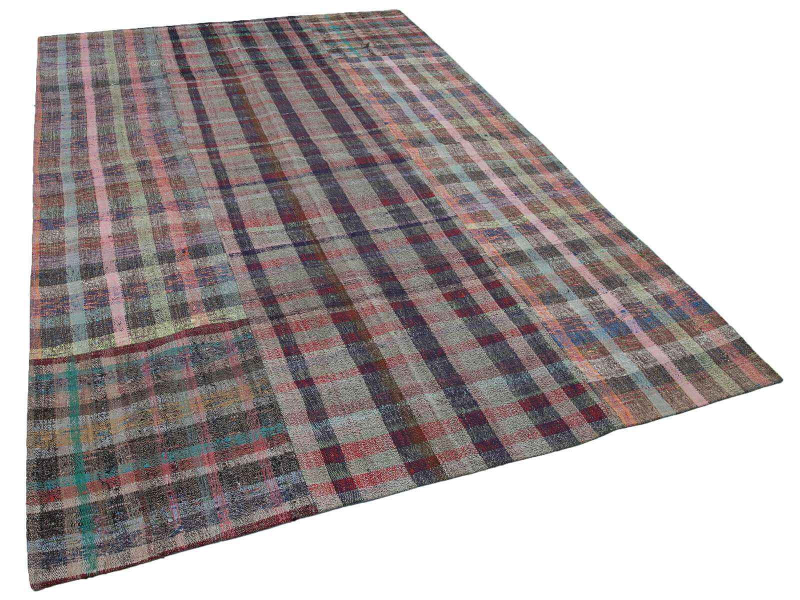 7x10 Multicolor Kilim Patchwork Rug - 30269