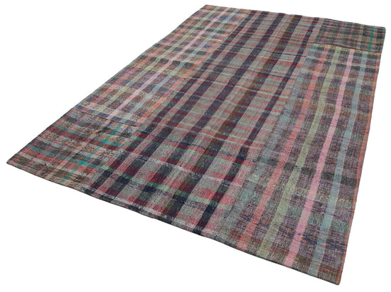7x10 Multicolor Kilim Patchwork Rug - 30269