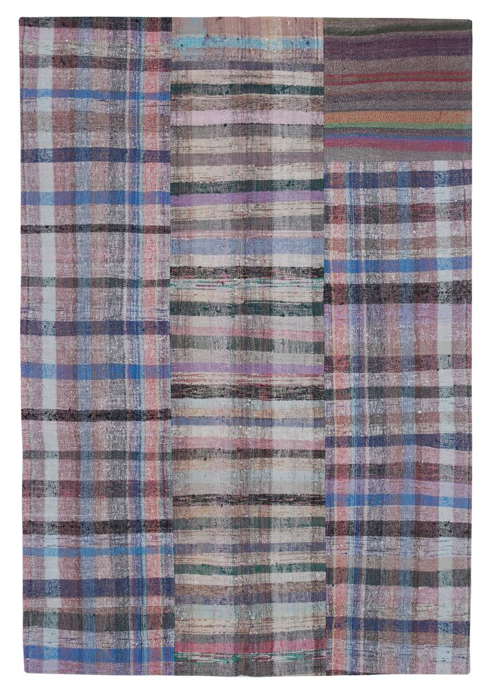 7x10 Multicolor Kilim Patchwork Rug - 30271