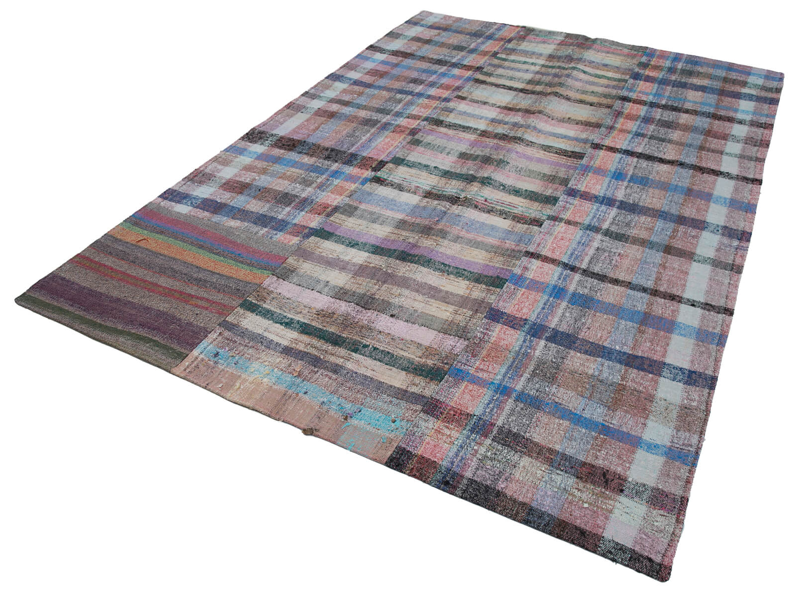 7x10 Multicolor Kilim Patchwork Rug - 30271