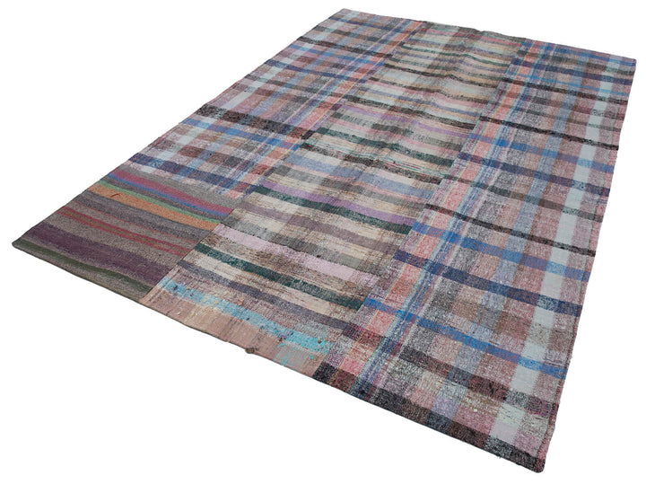 7x10 Multicolor Kilim Patchwork Rug - 30271