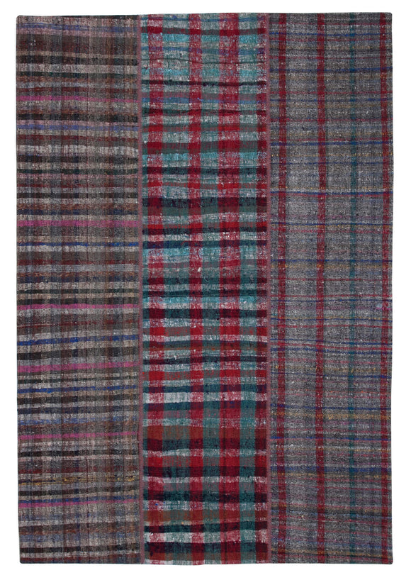 7x10 Multicolor Kilim Patchwork Rug - 30273