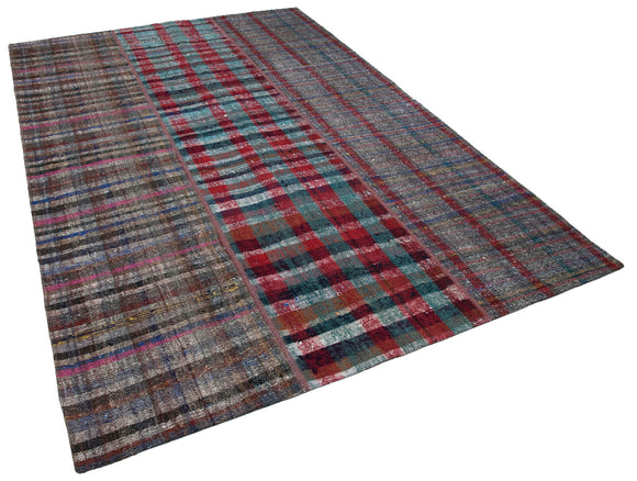 7x10 Multicolor Kilim Patchwork Rug - 30273