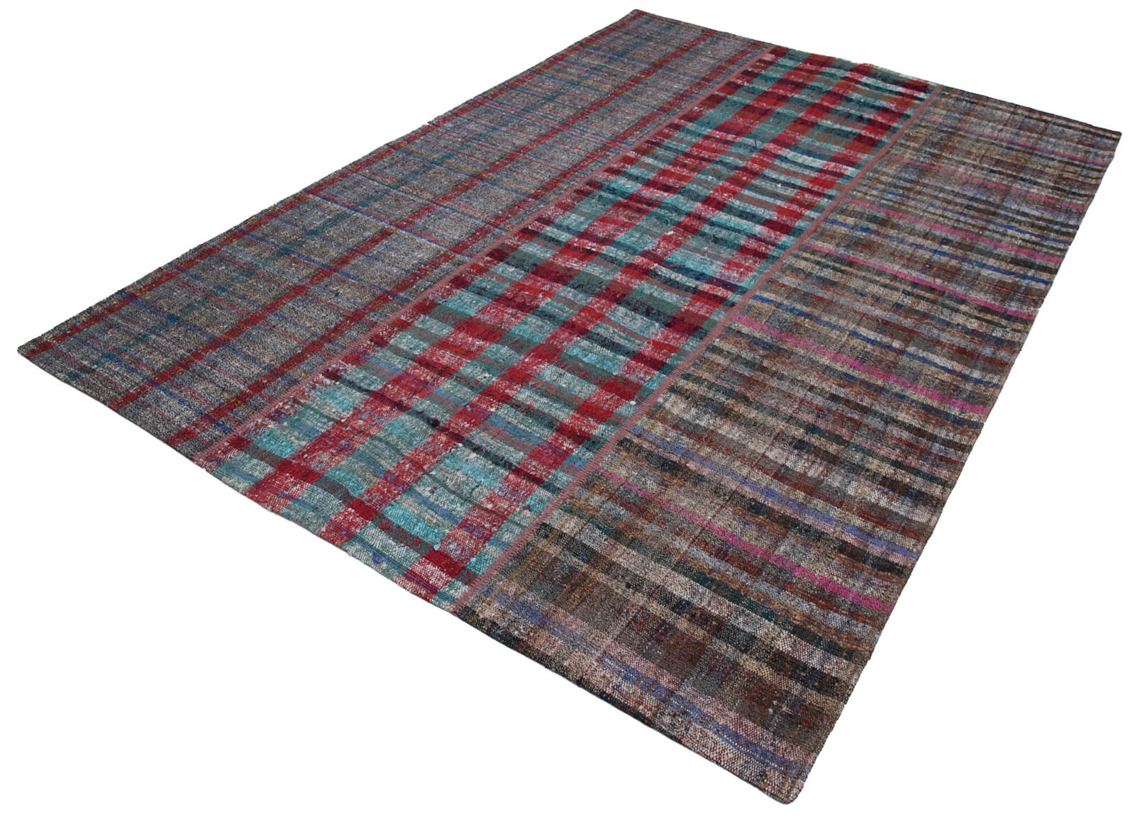 7x10 Multicolor Kilim Patchwork Rug - 30273