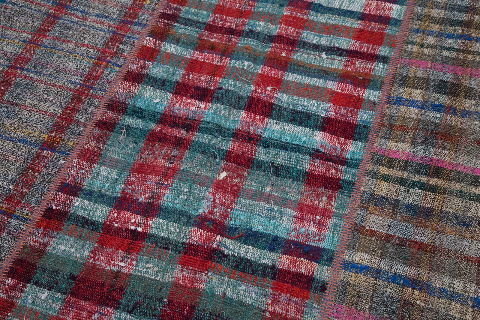 7x10 Multicolor Kilim Patchwork Rug - 30273