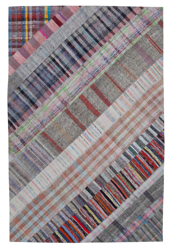 7x10 Multicolor Kilim Patchwork Rug - 30274