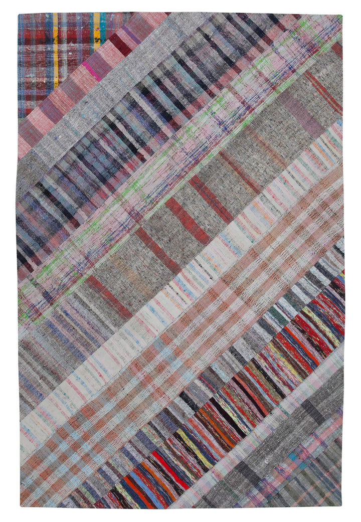 7x10 Multicolor Kilim Patchwork Rug - 30274
