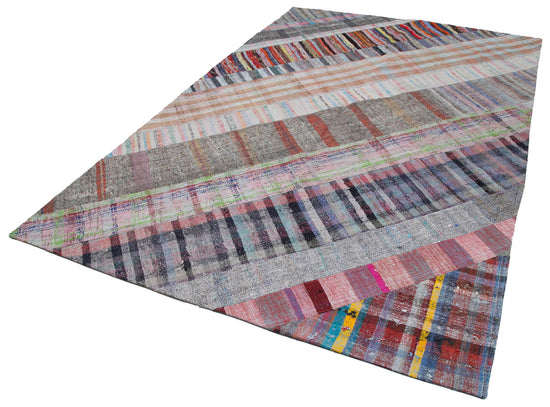 7x10 Multicolor Kilim Patchwork Rug - 30274