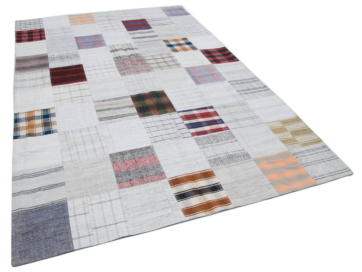 7x10 Multicolor Kilim Patchwork Rug - 30283
