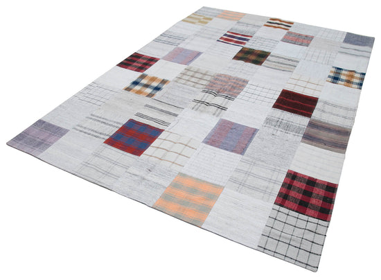 7x10 Multicolor Kilim Patchwork Rug - 30283