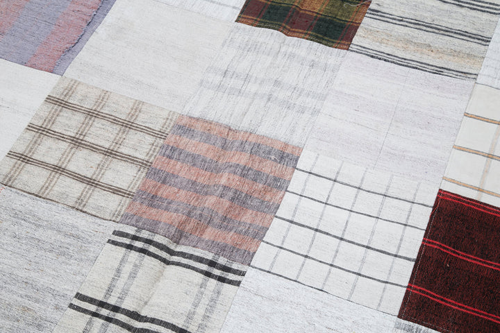 7x10 Multicolor Kilim Patchwork Rug - 30283