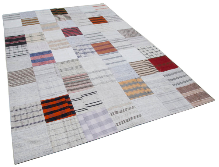 7x10 Multicolor Kilim Patchwork Rug - 30284