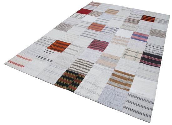 7x10 Multicolor Kilim Patchwork Rug - 30284