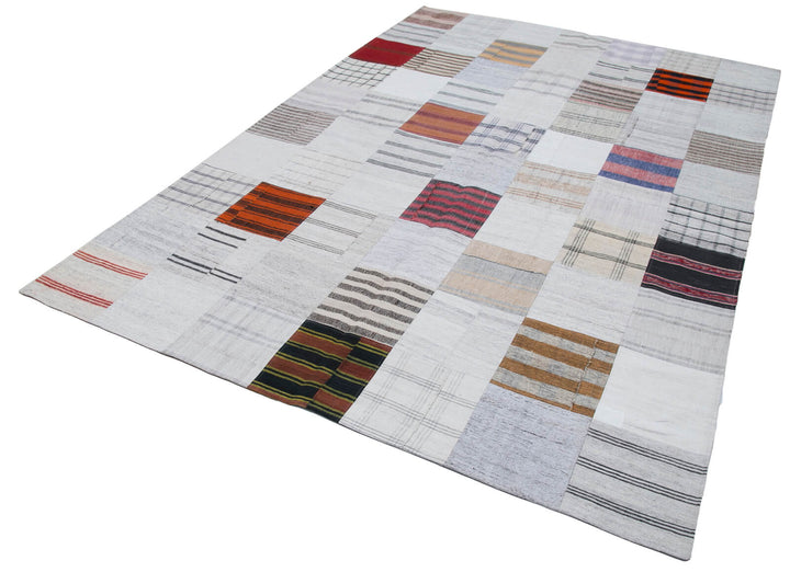 7x10 Multicolor Kilim Patchwork Rug - 30284