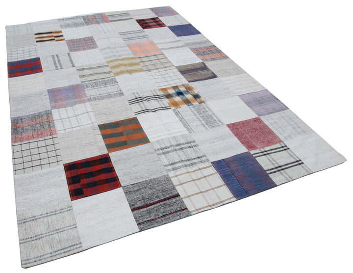 7x10 Multicolor Kilim Patchwork Rug - 30285
