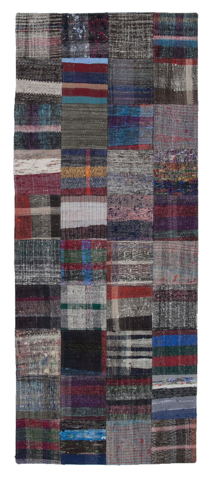 3x8 Multicolor Kilim Patchwork Runner Rug - 30286