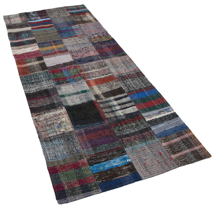 3x8 Multicolor Kilim Patchwork Runner Rug - 30286