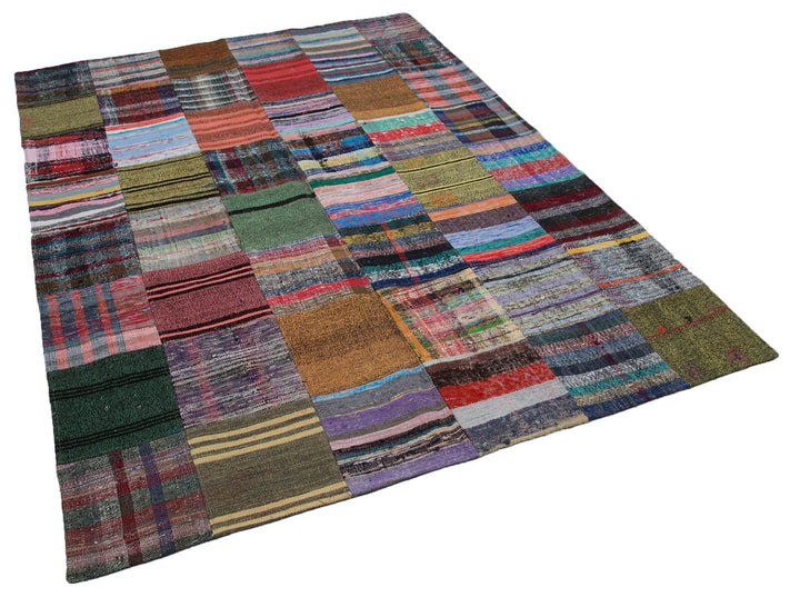 6x8 Multicolor Kilim Patchwork Rug - 30288