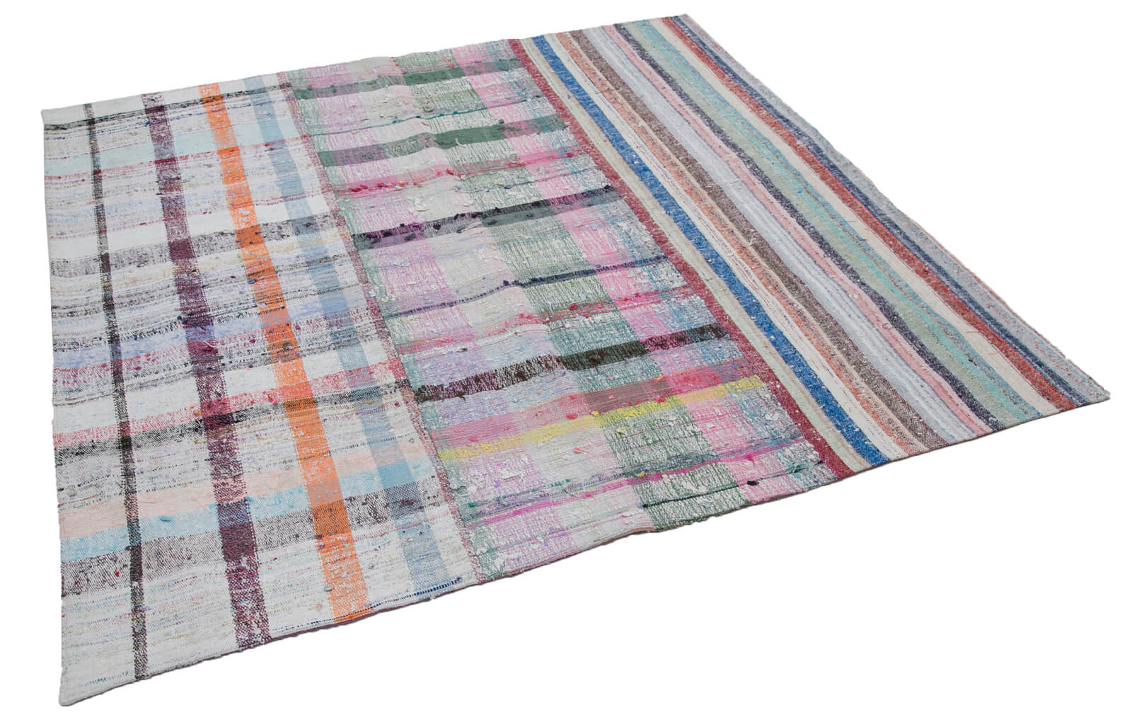 6x6 Multicolor Kilim Patchwork Rug - 30292