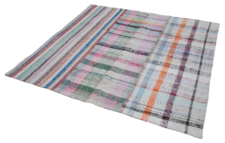 6x6 Multicolor Kilim Patchwork Rug - 30292