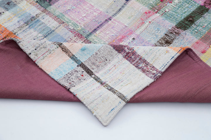 6x6 Multicolor Kilim Patchwork Rug - 30292