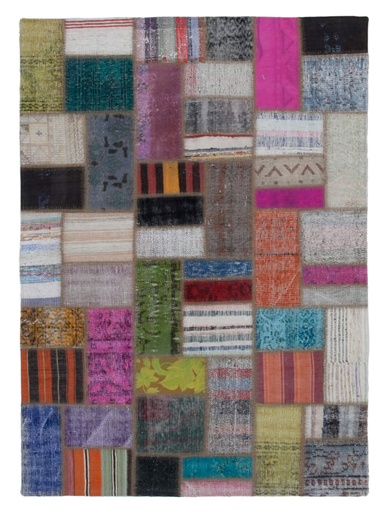 5x6 Multicolor Kilim Patchwork Rug - 30298