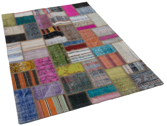 5x6 Multicolor Kilim Patchwork Rug - 30298