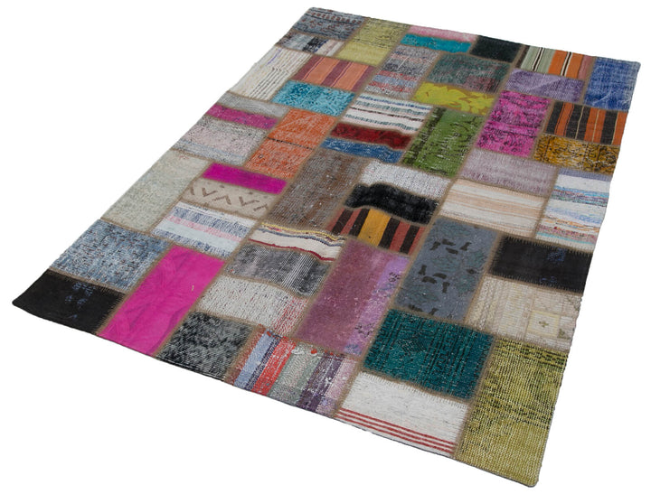 5x6 Multicolor Kilim Patchwork Rug - 30298