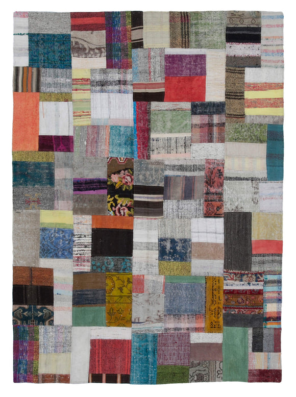 6x8 Multicolor Kilim Patchwork Rug - 30301