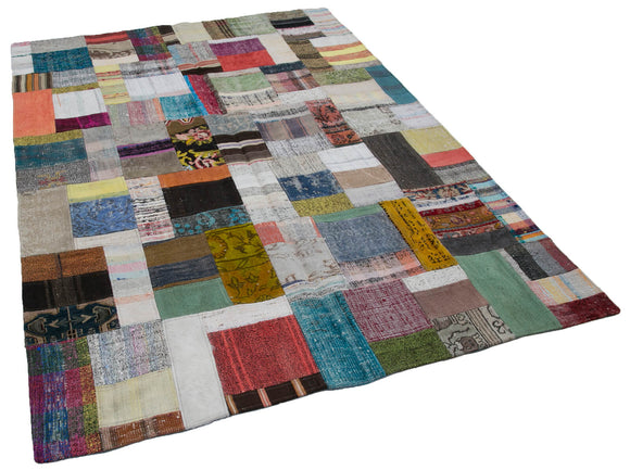 6x8 Multicolor Kilim Patchwork Rug - 30301