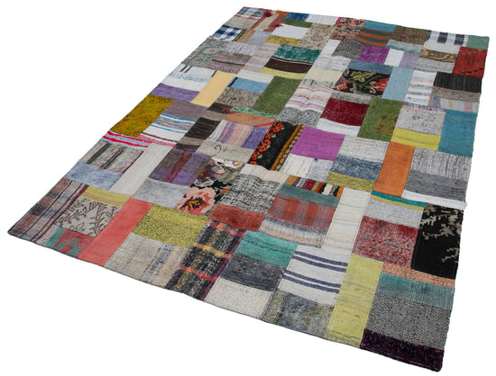 6x8 Multicolor Kilim Patchwork Rug - 30302