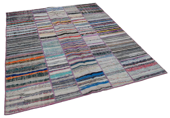 7x8 Multicolor Kilim Patchwork Rug - 30303