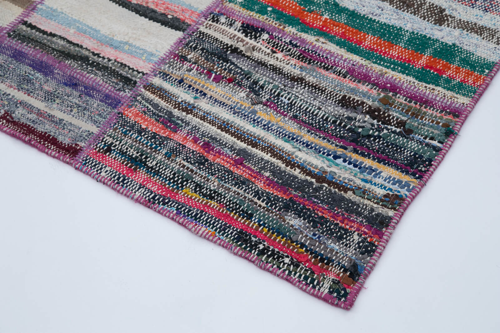 7x8 Multicolor Kilim Patchwork Rug - 30303