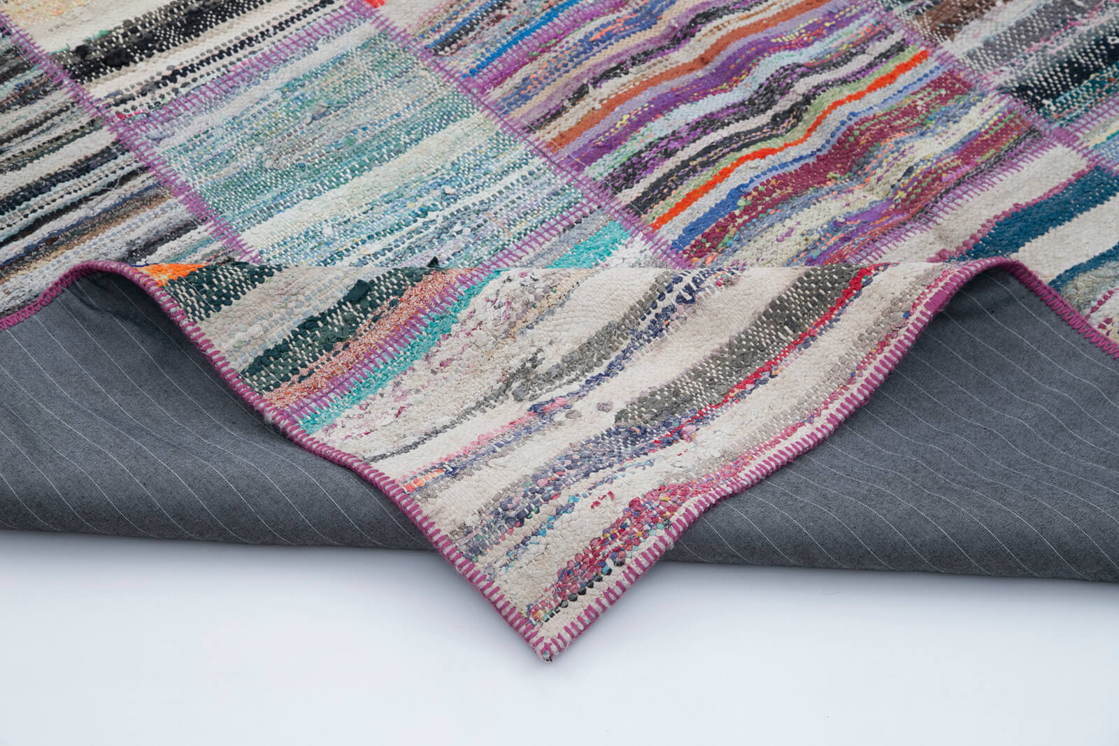 7x8 Multicolor Kilim Patchwork Rug - 30303