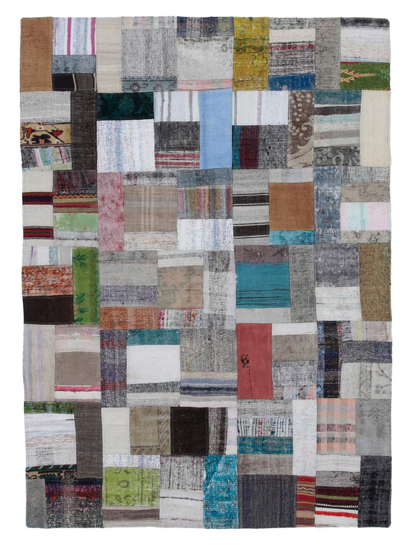 6x8 Multicolor Kilim Patchwork Rug - 30304