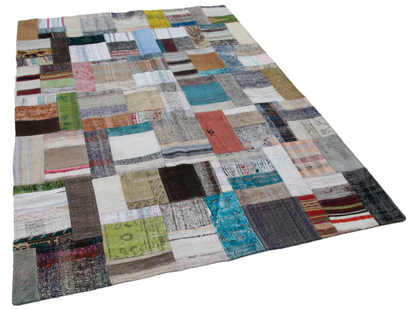 6x8 Multicolor Kilim Patchwork Rug - 30304