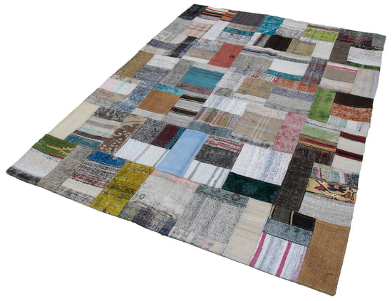 6x8 Multicolor Kilim Patchwork Rug - 30304